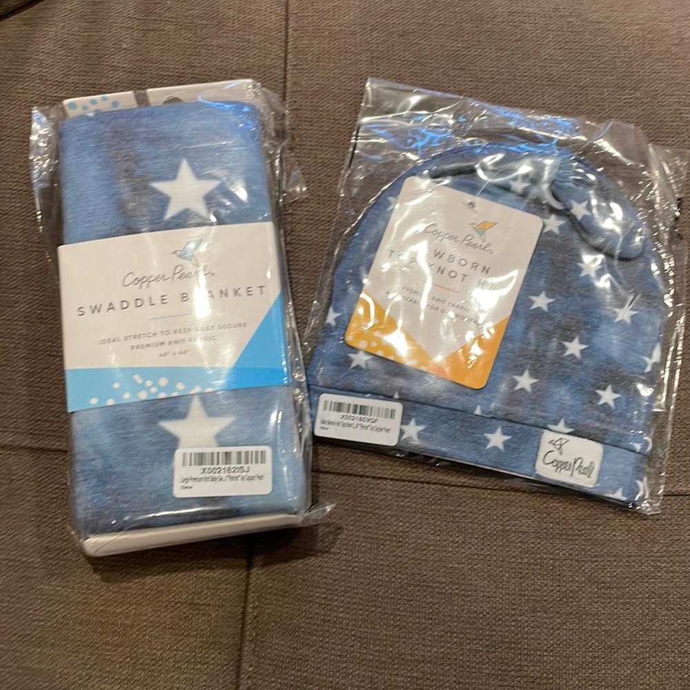 Swaddle and hat set